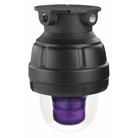 Federal Signal Strobe Light, Magenta, Strobe Tube, 24V DC, 80 FPM, 8 13/16 in Dia., Surface 27XST-024M-4-MOD