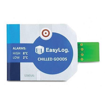 Lascar Chilled Goods Data Logger, 2.60" W, PK10 EL-CC-1-001 PK10