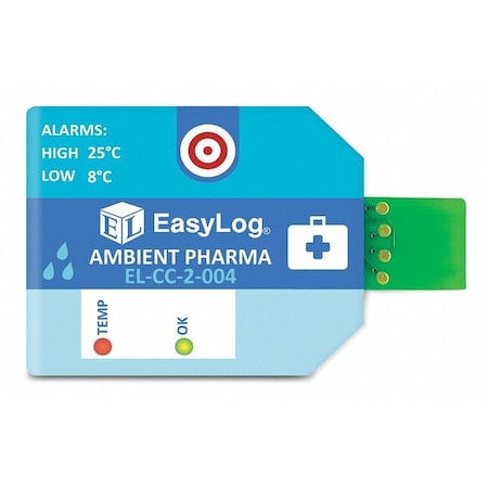 Lascar Chilled Goods Data Logger, 2.60" W, PK10 EL-CC-2-004 PK10