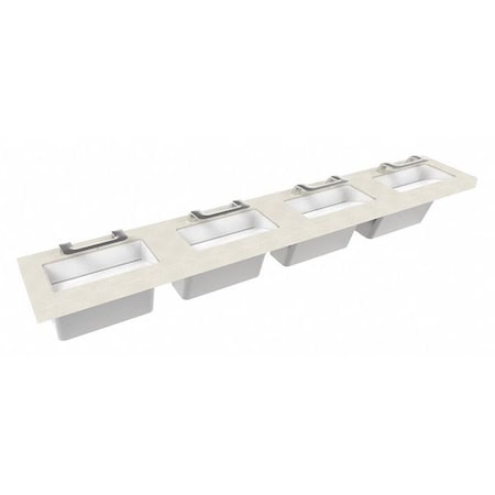 Bradley Sensor, Pebble Beach, Four Station Sink, Wash Station S93-765