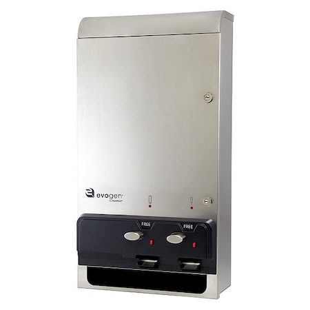 Evogen Sanitary Napkin/Tampon Dispenser, SS EV1SS-FREE
