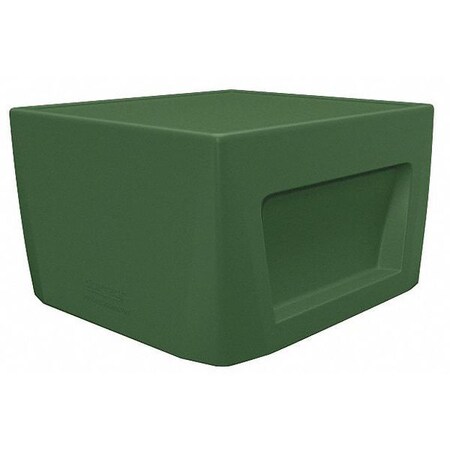 Cortech Square Utility Table, 23-3/4" W, 24" L, 14.75" H, Polyethylene Green 126484GN
