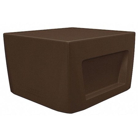 Cortech Square Utility Table, 23-3/4" W, 24" L, 14.75" H, Polyethylene Brown 126484BN