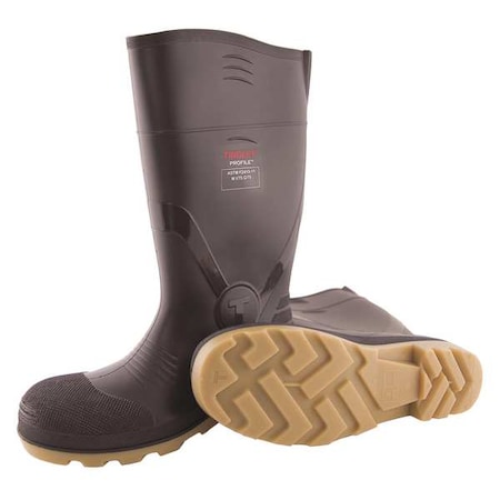 Tingley Men's Profile Rubber Boot, Composite Toe, 15" Height, Brown, 11 51254