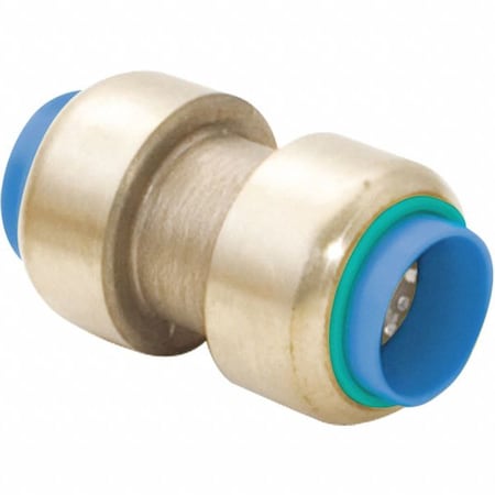 Zoro Select Coupling, 3/4 in x 1/2 in Tube Size, Brass, Brown 75013LF