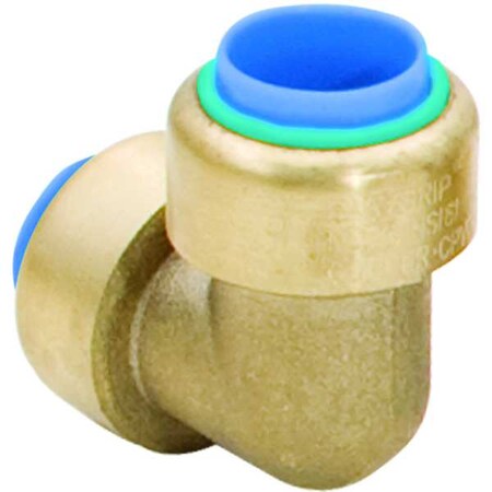 Zoro Select Coupling, 1/2 in Tube Size, Brass, Brown 75018LF