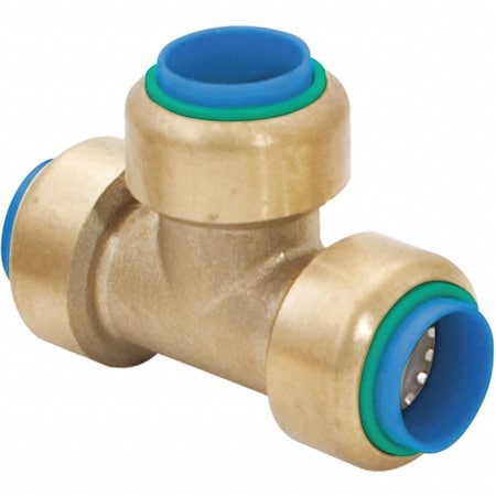 Zoro Select Tee, 3/4 in x 3/4 in x 1/2 in Tube Size, Brass, Brown 75025LF