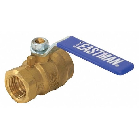 Zoro Select Ball Valve, Inline, Brass Body, 1/2" Pipe 20045LF