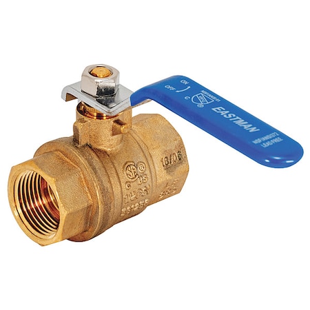 Zoro Select Ball Valve, Inline, Brass Body, 3/4"Pipe 20047LF