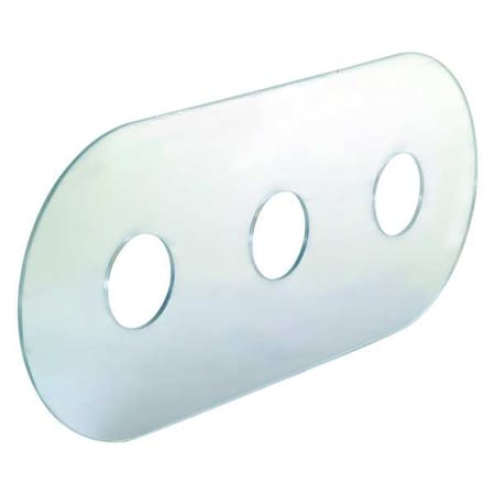 Zoro Select Cover Plate, 14" x 6", Acrylic, Chrome 34043