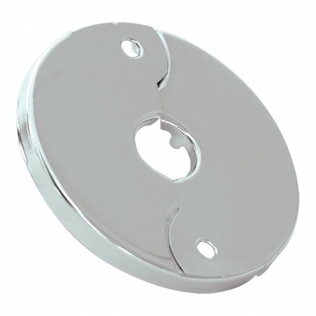 Zoro Select 5/8 Dia, ABS, Silver, Floor and Ceiling Plate 25755