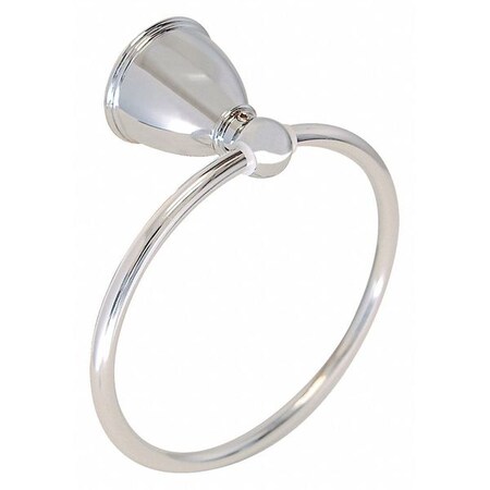 Zoro Select Towel Ring, Chrome, 5" H 16254