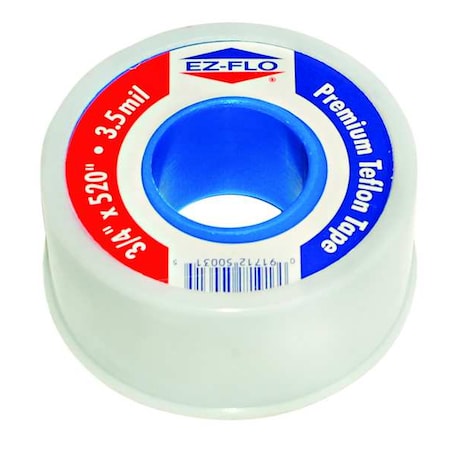 Zoro Select Thread Sealant Tape, White, PTFE, 260" L  50011