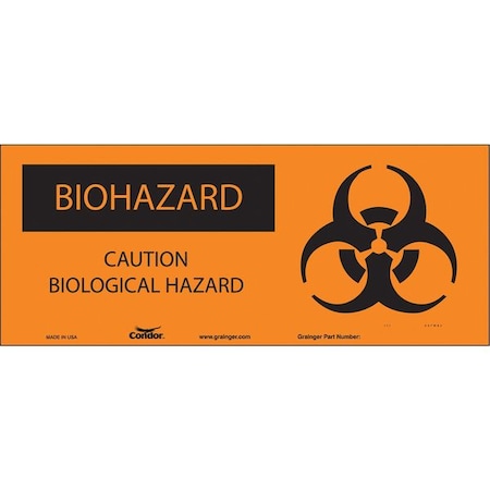 Condor Safety Sign, 7 in H, 17 in W, Vinyl, Vertical Rectangle, English, 447W82 447W82