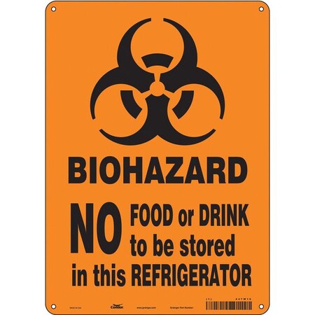 Condor Safety Sign, 14 in Height, 10 in Width, Polyethylene, Vertical Rectangle, English, 447W16 447W16