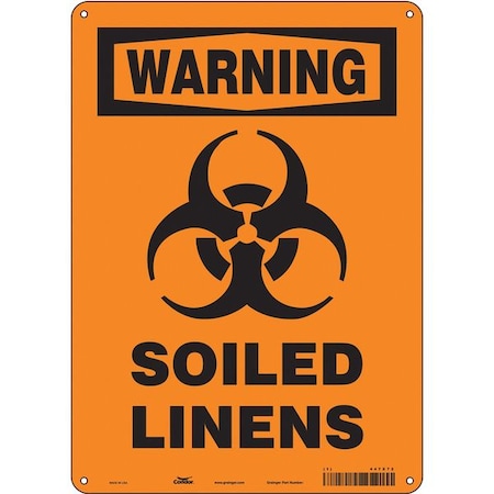 Condor Biohazard Sign, 14 in H, 10 in W, Vertical Rectangle, English, 447X72 447X72