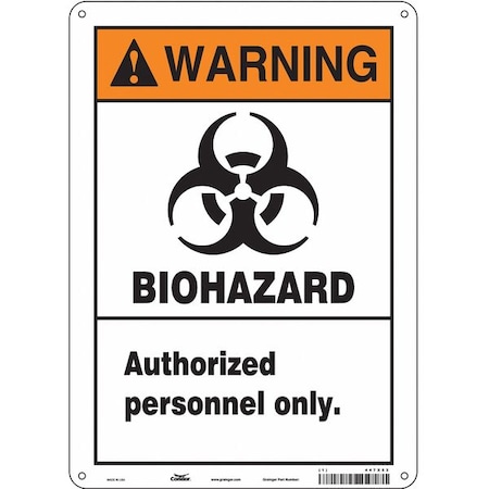Condor Safety Sign, 14 in Height, 10 in Width, Aluminum, Vertical Rectangle, English, 447X53 447X53