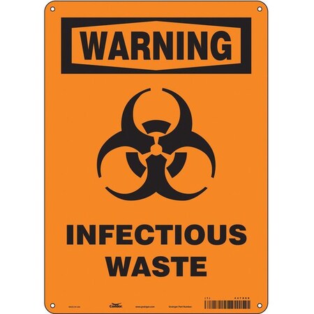 Condor Safety Sign, 14 in Height, 10 in Width, Polyethylene, Vertical Rectangle, English, 447X68 447X68