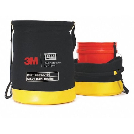 3M Dbi-Sala Bucket, Black, Yellow, Canvas 1500135
