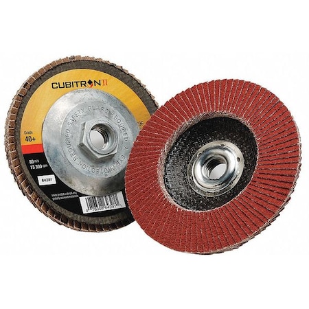 3M Cubitron Flap Disc, Type 29, 4-1/2" dia., 40 Grit 7100104605