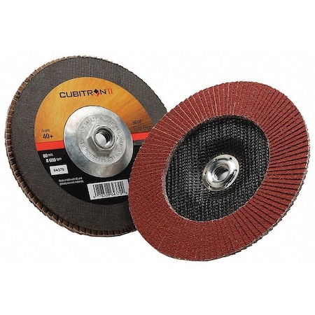 3M Cubitron Flap Disc, Type 27, 7" dia., 40 Grit 7100104915