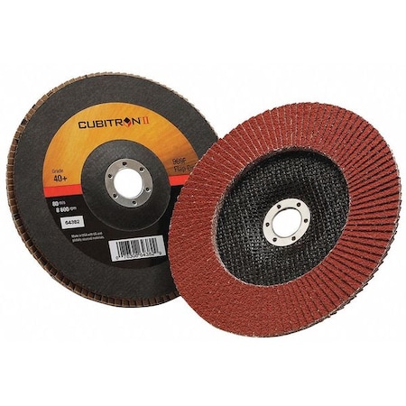 3M Cubitron Flap Disc, Type 27, 7" dia., 40 Grit 7100104923
