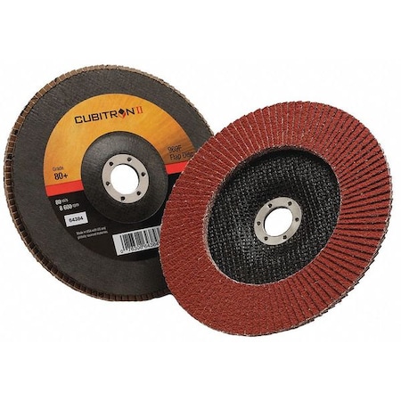 3M Cubitron Flap Disc, Type 27, 7" dia., 80 Grit 7100104890