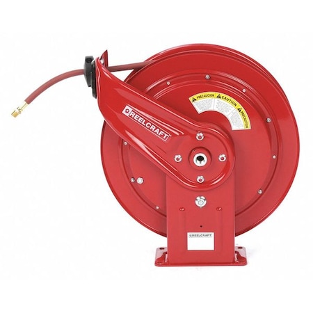 Reelcraft Spring Return Hose Reel, 3/8 in Hose Diameter, 100 ft Length, 300 psi Max. Pressure, Red HD76100 OLP