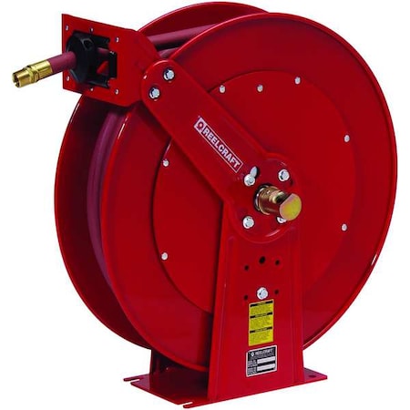 Reelcraft Spring Return Hose Reel, 3/4 in Hose Diameter, 50 ft Length, 250 psi Max. Pressure, Red 83050 OLP-RH