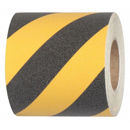Jessup Safety Track Commercial Grade Anti Slip Grit Roll Aluminum Oxide, Adhesive: Acrylic Black/Yellow, 6" W x 3360-6