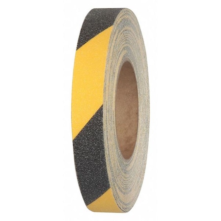 Jessup Safety Track Commercial Grade Anti Slip Grit Roll Aluminum Oxide, Adhesive: Acrylic Black/Yellow, 1" W x 3360-1