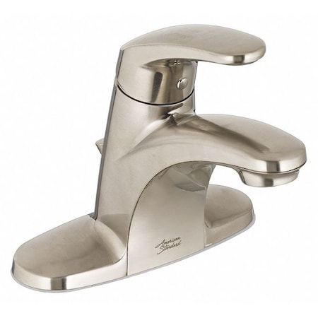 American Standard Single Handle 4" Mount, 3 Hole Mid Arc Bathroom Faucet, Brushed Nickel 7075000.295