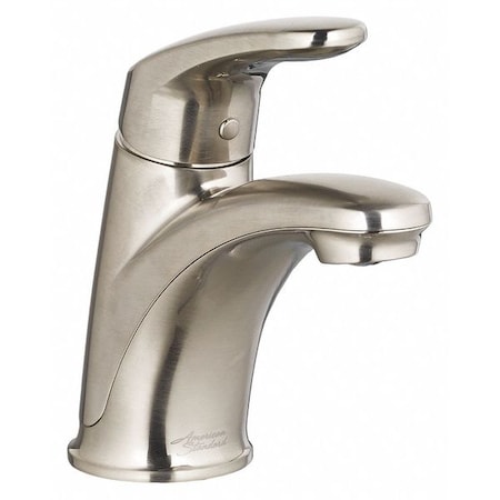 American Standard Single Handle Single Hole Mount, 1 Hole Mid Arc Bathroom Faucet, Brushed Nickel 7075100.295