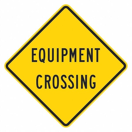 Lyle Equipment Crossing Traffic Sign, 12 in H, 12 in W, Aluminum, Diamond, English, T1-1573-DG_12x12 T1-1573-DG_12x12