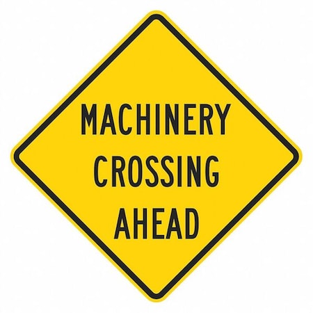 Lyle Machinery Crossing Traffic Sign, 12 in H, 12 in W, Aluminum, Diamond, English, T1-1582-EG_12x12 T1-1582-EG_12x12