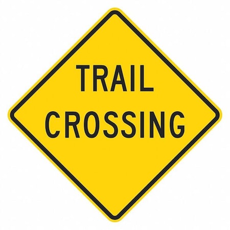 Lyle Trail Crossing Traffic Sign, 12 in H, 12 in W, Aluminum, Diamond, English, T1-1616-EG_12x12 T1-1616-EG_12x12