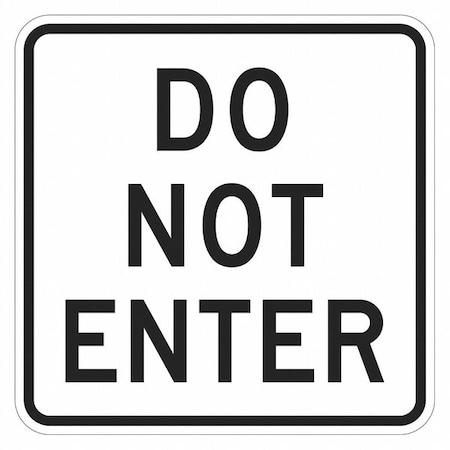 Lyle Do Not Enter & Wrong Way Traffic Sign, 12 in H, 12 in W, Aluminum, Square, English, T1-1872-DG_12x12 T1-1872-DG_12x12