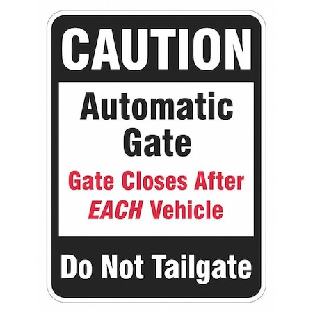Lyle Parking Lot Gate Parking Sign, 18 in H, 12 in W, Aluminum, Vertical , English, T1-1329-HI_12x18 T1-1329-HI_12x18