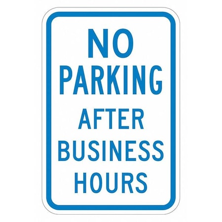 Lyle No Parking After Hours Sign, 18" x 12, T1-2901-DG_12x18 T1-2901-DG_12x18