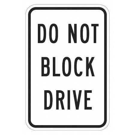 Lyle Driveway No Parking Sign, 18" x 12, T1-1639-EG_12x18 T1-1639-EG_12x18