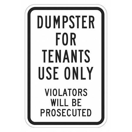 Lyle Facility Sign, 18 in H, 12 in W, Aluminum, Vertical Rectangle, English, T1-1687-DG_12x18 T1-1687-DG_12x18