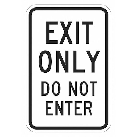 Lyle Exit Sign For Parking Lots, 18 in H, 12 in W, Aluminum, Vertical Rectangle, T1-1910-DG_12x18 T1-1910-DG_12x18
