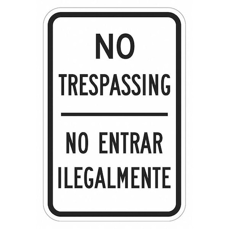 Lyle Facility Sign, 18 in H, 12 in W, Aluminum, Vertical Rectangle, English, Spanish, T1-3095-EG_12x18 T1-3095-EG_12x18