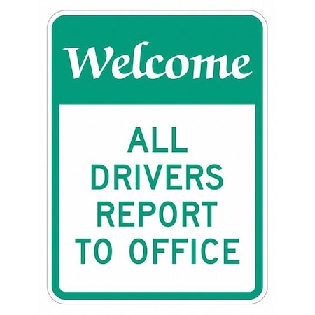 Lyle Admittance Sign, 18 in Height, 12 in Width, Aluminum, Vertical Rectangle, English T1-6153-HI_12x18