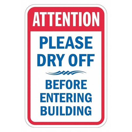 Lyle Facility Sign, 18 in H, 12 in W, Aluminum, Vertical Rectangle, English, T1-1864-HI_12x18 T1-1864-HI_12x18