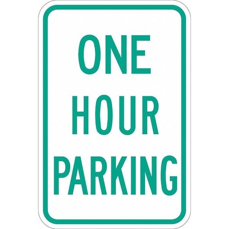 Lyle One Hour Parking Parking Sign, 18" x 12, T1-1146-EG_12x18 T1-1146-EG_12x18