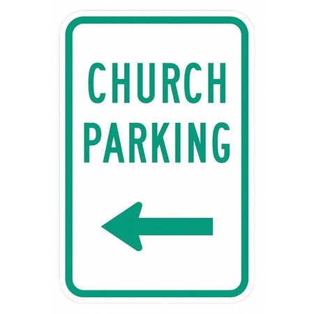 Lyle Church Parking Sign, 18" x 12, T1-1480-EG_12x18 T1-1480-EG_12x18