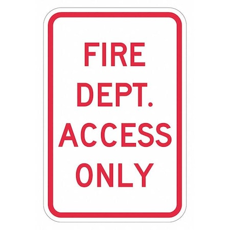 Lyle Fire Sign, 18 in H, 12 in W, Aluminum, Vertical Rectangle, English, T1-1822-HI_12x18 T1-1822-HI_12x18