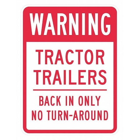 Lyle No Trucks Traffic Sign, 18 in H, 12 in W, Aluminum, Vertical Rectangle, English, T1-1447-HI_12x18 T1-1447-HI_12x18