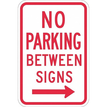 Lyle No Parking Between Sign, 18" x 12, T1-1051-DG_12x18 T1-1051-DG_12x18